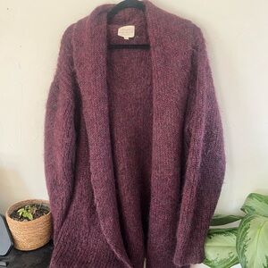 Susan Bristol Deep Burgundy Cardigan